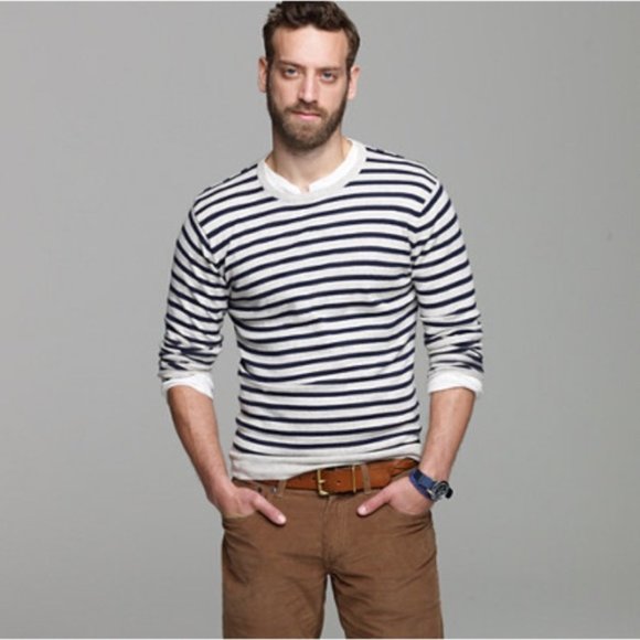 J. Crew Other - J Crew Interlaken Cashmere Touch Stripe Sweater M